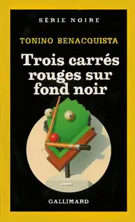 Trois carrГ©s rouges sur fond noir